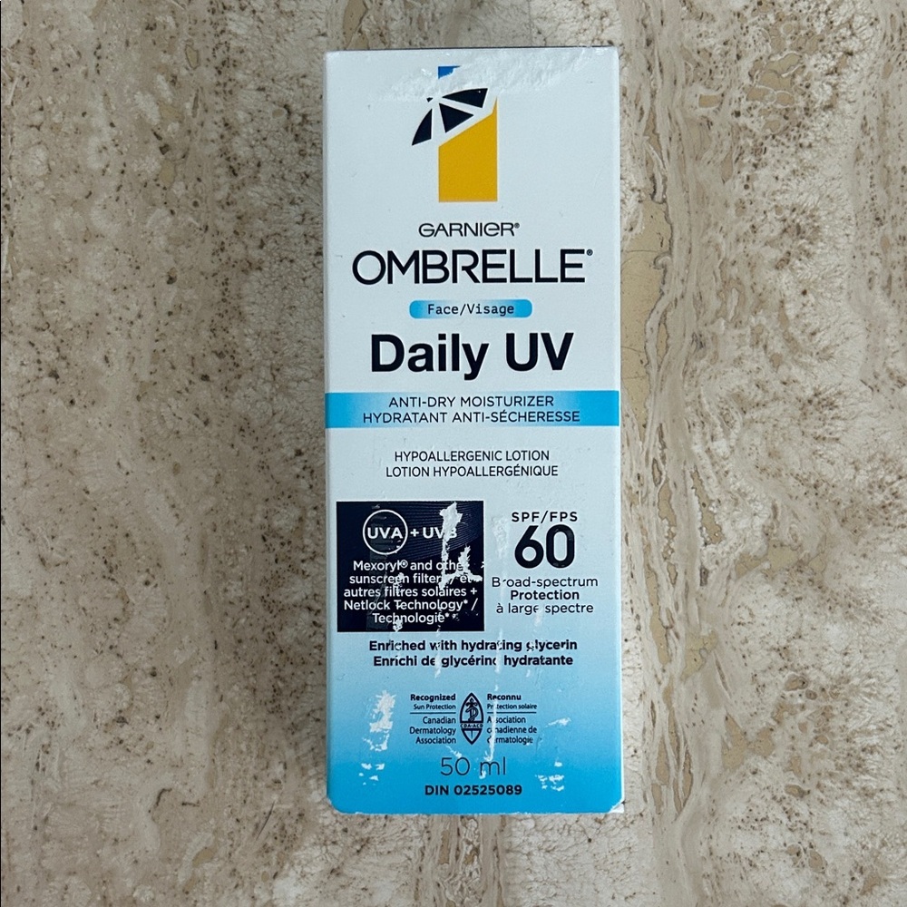 NEW 🆕 Garnier Ombrelle Daily UV Face Moisturizer SPF 60 exp 2027